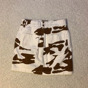 Urban Outfitters BDG Cowprint Denim Skirt